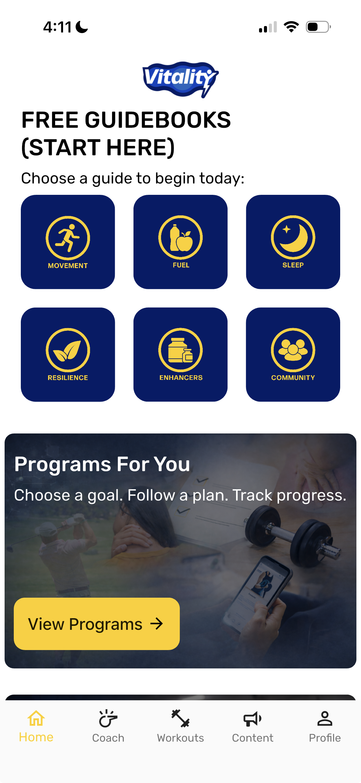 Workouts in Vitality