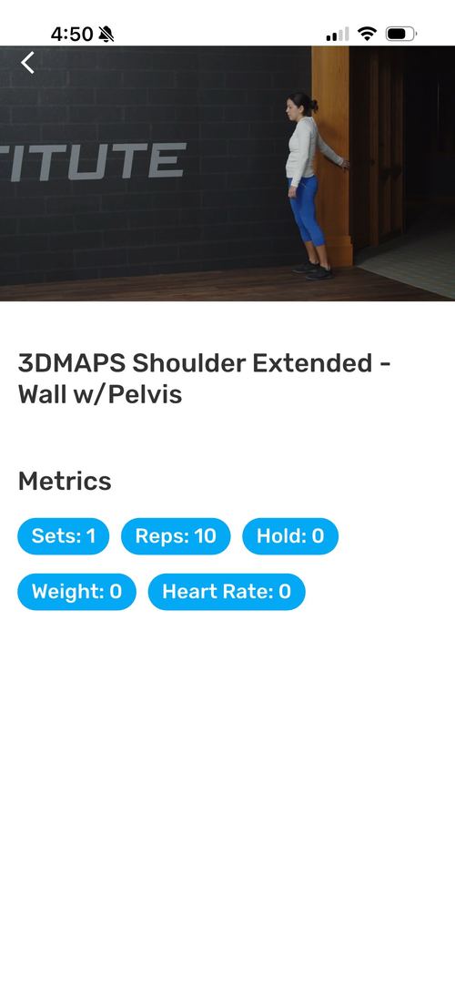 Vitality Client App -- workout detail
